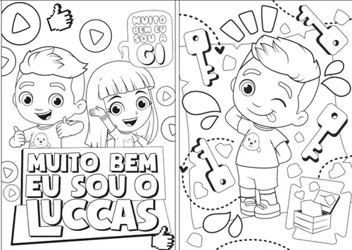 Desenhos para Colorir Luccas Neto e Gi para imprimir 