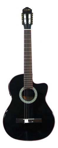 Guitarra Electroacústica D/6 Cuerdas, Vitale Cg3901-bk Color Negro Orientación de la mano Derecha