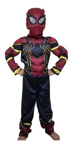 Disfraz Hombre Araña, Iron Spider, Spiderma Con Musculo Niño