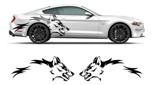 Par De Stickers Calcomanías De Coyote Para Mustang