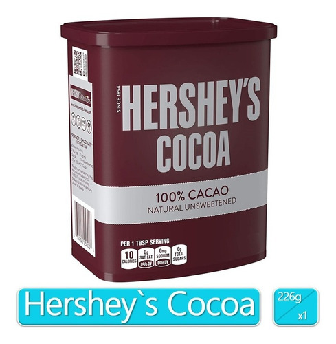 Imagen 1 de 2 de Hershey´s Cocoa En Polvo 100% Chocolate - kg a $137