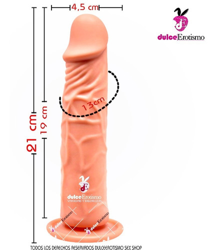 Imagen 1 de 9 de Consolador Dildo Vaginal Con Chupa/juguetes Sexuale Mujer