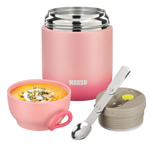 Maxso Termo De Sopa Para Comida Caliente, Contenedor De Almu