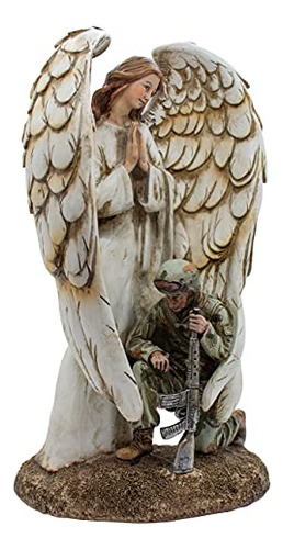 12 Ángel De La Guarda Protegiendo Y Rezando Con El Soldado