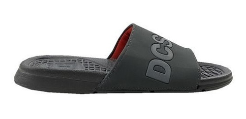 Imagen 2 de 8 de Ojotas Dc Slide Grises Con Rojo Originales Con Envio Gratis
