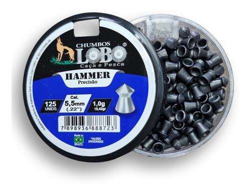 Chumbinho Hammer 5.5 Mm Marca Lobo (kit Com 20 Cx)*promoção*