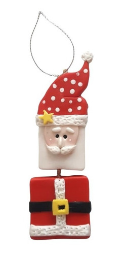 Colgantes Para Árbol De Navidad Santa En Pasta Fran 6pzs