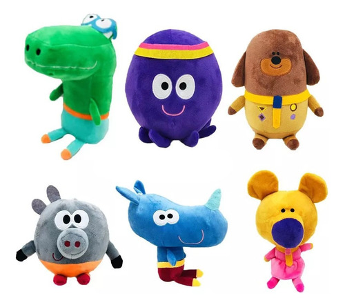 6pcs/set Hey Duggee Muñeca Peluche Juguete Regalo Para Niños