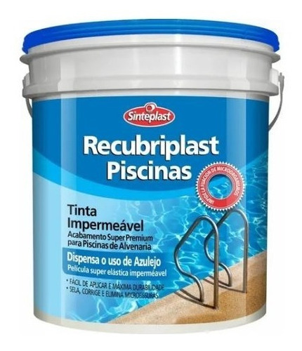 Tinta Piscina Impermeabilizante Azul Pisc 10l Recubriplast F