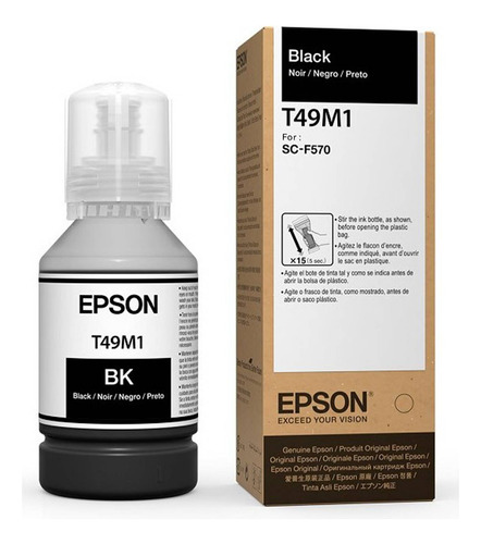 Tinta De Sublimación Epson T49m Negro Para F170/f570/f571