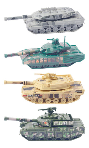 4 Piezas 1/100 Modelo De Tanque Coleccionables 99a1 2a6