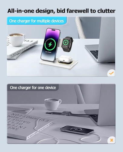 Cables And Adapters, 3-in-1 Wireless Charging
