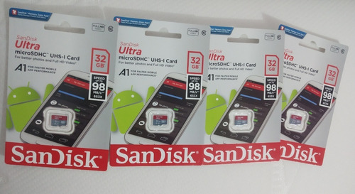 Micro Sd Sandisk 32gb Clase 10 98mbs Original Garantia 1 Año