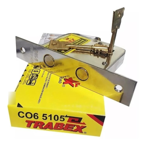 Imagen 1 de 5 de Cerrojo Trabex 5105 Dos Pernos Cerradura Seguridad
