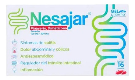 Nesajar Pinaverio / Dimeticona C/16 Cápsulas Gelpharma