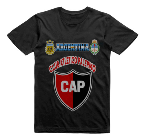 Remera Algodon Negra Club Palermo Parana Entre Rios