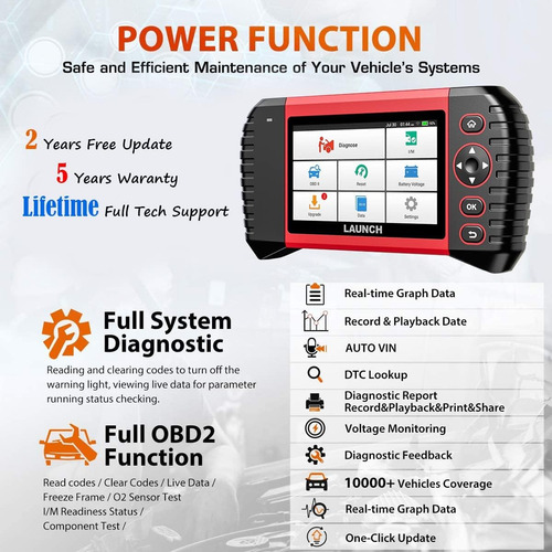 Escaner Automotriz Launch Crp Touch Pro +20 Func Especiales