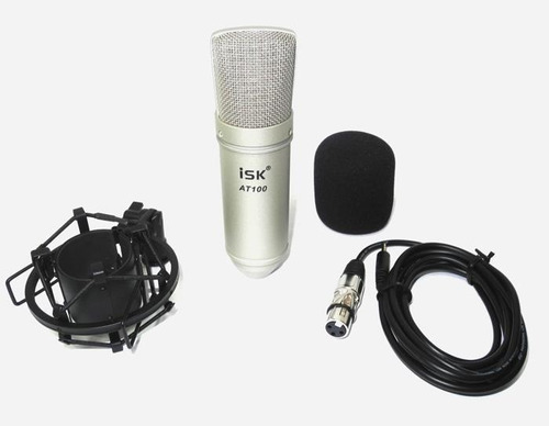Isk At-100 Microfono Condenser Recording Studio + Accesorios