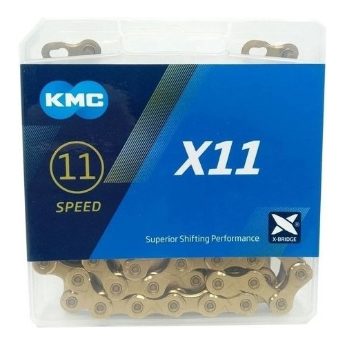 Corrente Kmc Ti Dourada X11 11v 118 Elos Comp/ Shimano Sram