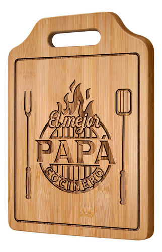 Tabla De Cortar Acethrills Gifts Para Bamboo Papa, 31,2 L X