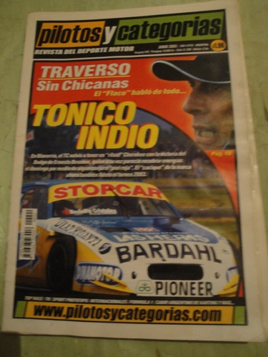 Pilotos Y Categorias 22 Bessone Tc Pista Traverso Top Race (Usado)