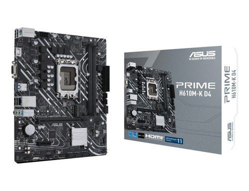 Placa Mãe Asus Prime H610m-k Ddr4 Intel Lga 1700 12° Geração