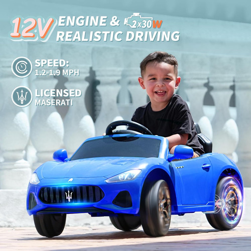 Joywhale Maserati - Vehículo Eléctrico De 12 V Para Niños De