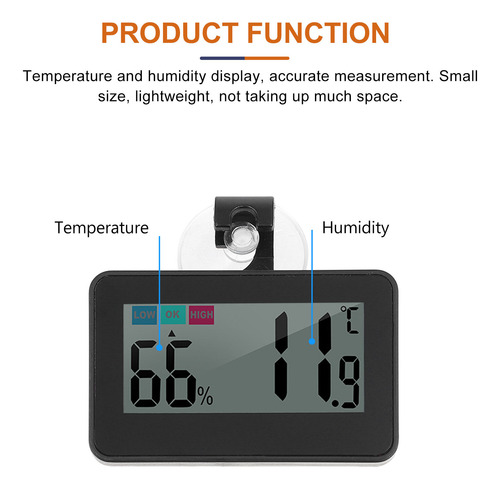 Higrómetro Portátil Con Medidor De Temperatura Multiusos Par