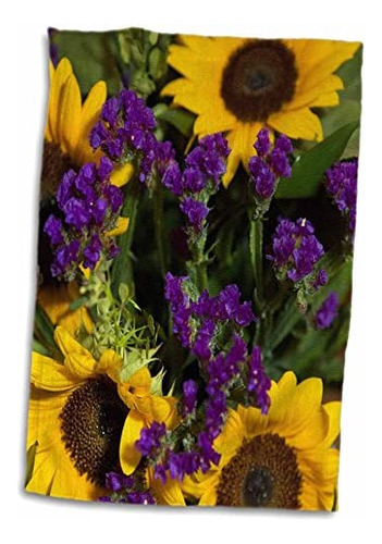 Flores Nupciales En 3d, Girasoles Y Estática Morada-li05 Le