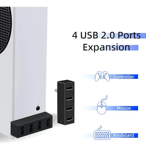 Mcbazel Hub Usb 2.0 4 Puertos Para Xbox Series X/s Negro