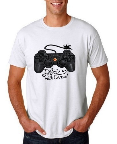 Polera Video Juegos Play With Me Gamer Unisex Hombre Mujer