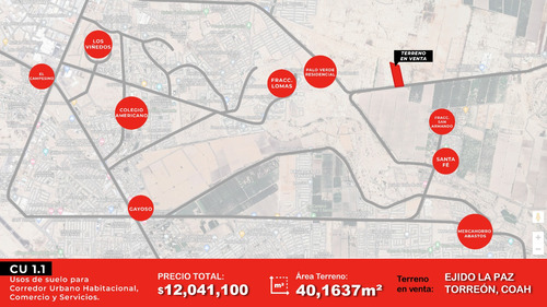 Terreno En Venta En Ejido La Paz, Torreon