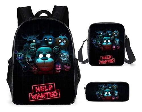 Mochila Carin Five Freddy's Nights At A De Caneta 3pcs Set