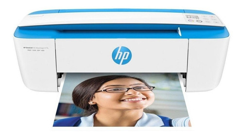 Impressora a cor multifuncional HP Deskjet Ink Advantage 3776 com wifi branca e azul 200V - 240V
