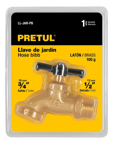 Llave Manguera 1/2x3/4 Pretul (23145)
