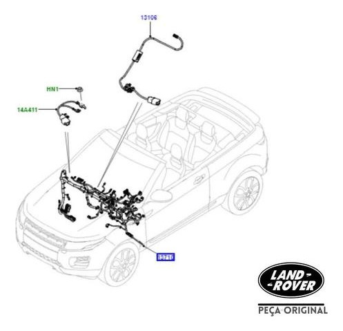 Chicote Principal Caixa Fusiveis Evoque 2021 Land Rover