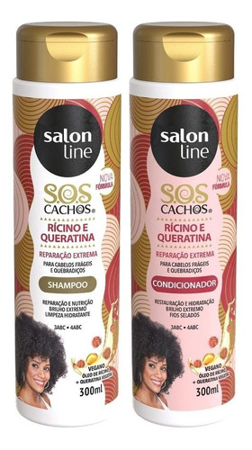 Salon Line Kit Shampoo Y Acondicionador 5 En 1. 300ml 