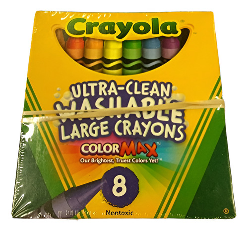 Mundos Más Lavable No Tóxica Creyones Crayola, Grandes, 8 Co