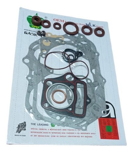 Kit De Empacaduras X1 125cc Con Estoperas 