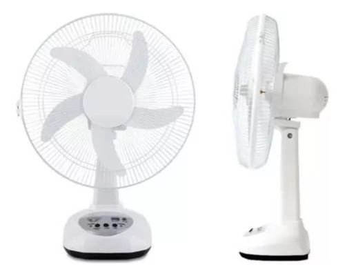 Ventilador Solar Recargable Panel 2 Bombilllos 2 Velocidades