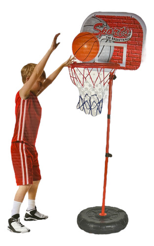 Canasta Basket Juguete Tablero Poste Metal Pelota Bomba Infl