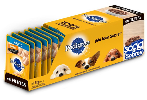 Imagen 2 de 5 de Pedigree, Alimento Perros Adultos, Pollo, 30 Sobres 100g C/u
