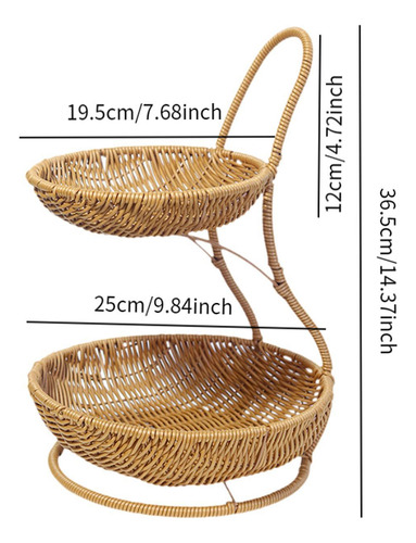 Cesta De Almacenamiento De Doble Capa,