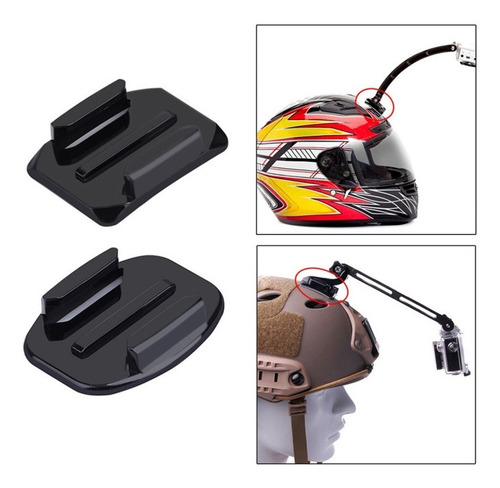 Imagen 5 de 6 de Montura Base 2 Curvas 2 Planas + 4 Adhesivo Para Gopro 9 8 7