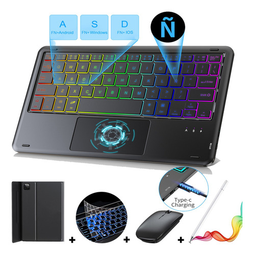 Capa De Teclado E Mouse Lapiz P/huawei Honor Pad X8 Pro/x9 1