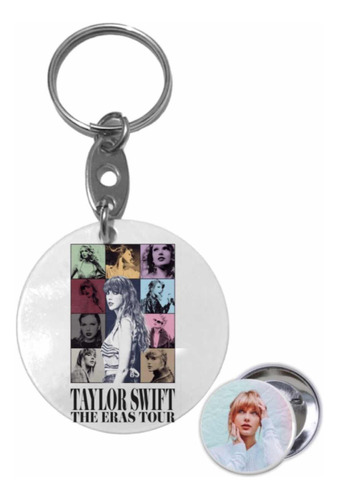 Llavero De Metal Taylor Swift Eras Tour Incluye Pin