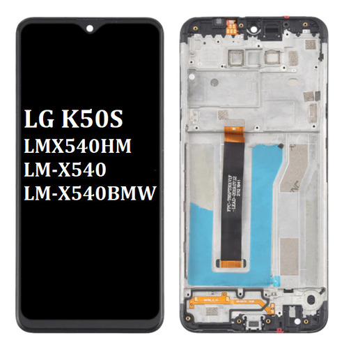 P0m Para Pantalla Lcd Táctil+marco Para LG K50s Lm-x540 / /