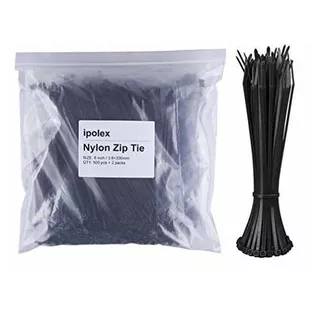 Nylon Zip Ties Pack Of 1000pcs 8 Inch With Self Locking...