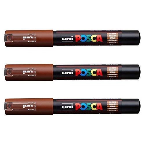 Posca Pc-1m Por Uni-ball - Marrn [paquete De 3]