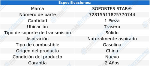 1 Sop Transmisión Tras W300 Pickup L6 3.7l 71 Al 74 S Star